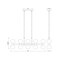 Z-Lite Artemis Linear Chandelier, 10-Light, 5 In.W x 40 In.L x 12.75 In.H, Matte Black/Matte Opal 494-10L-MB - alternate 7